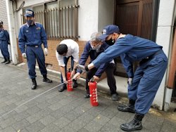 防火訓練の様子